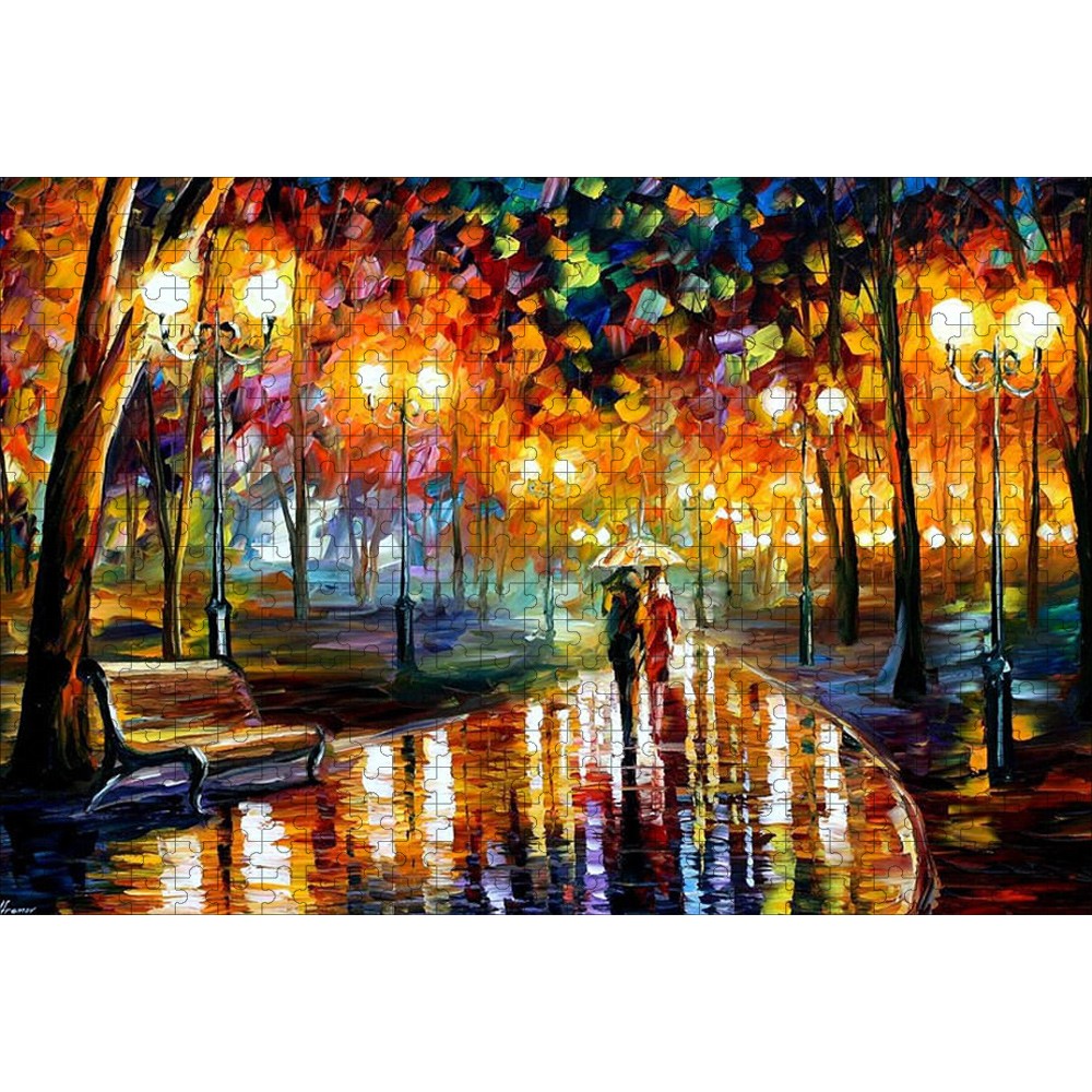 パズル 雨の中を歩く 風景 500ピース 38×52cm
