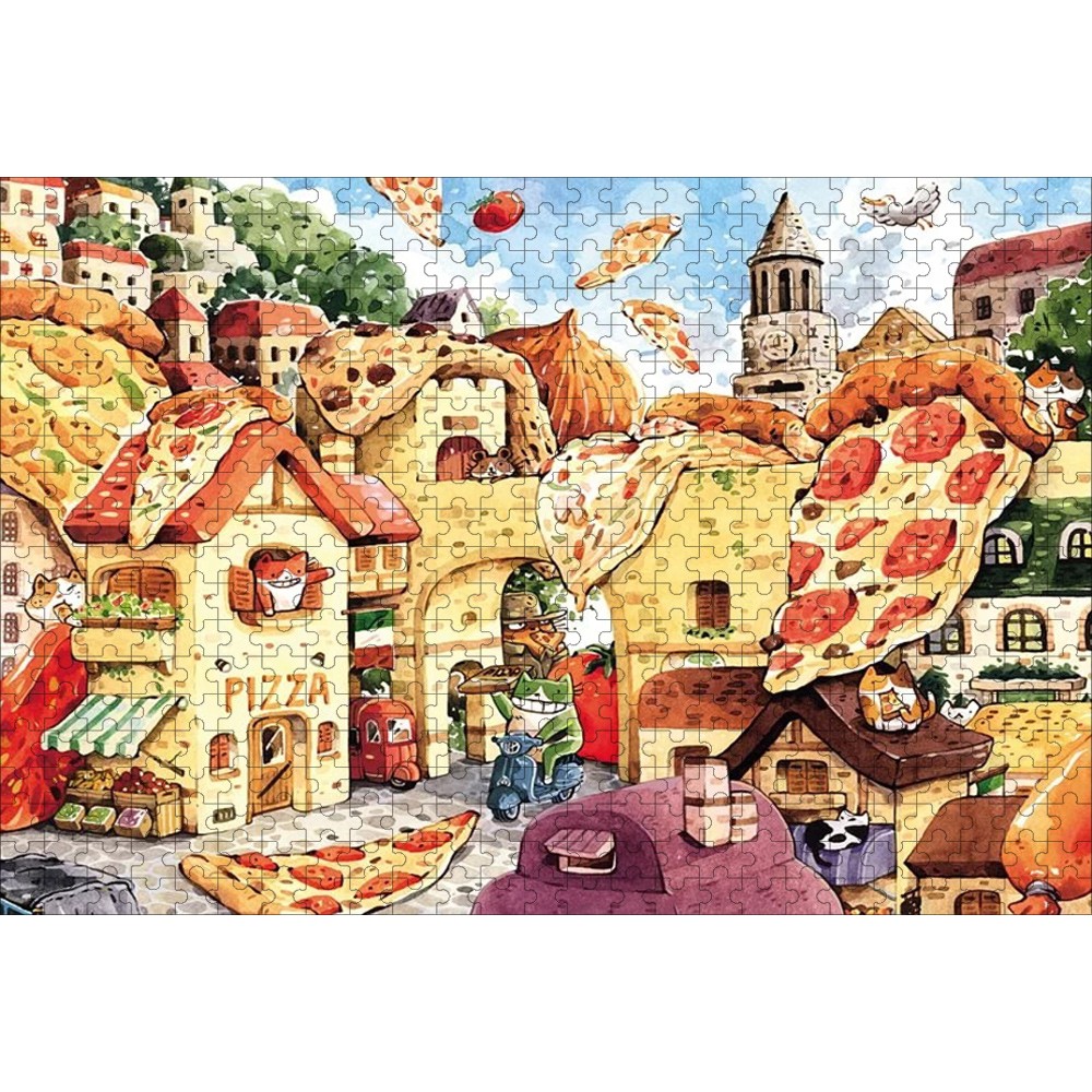 ピザタウン パズル 500ピース 38×52cm 木製
