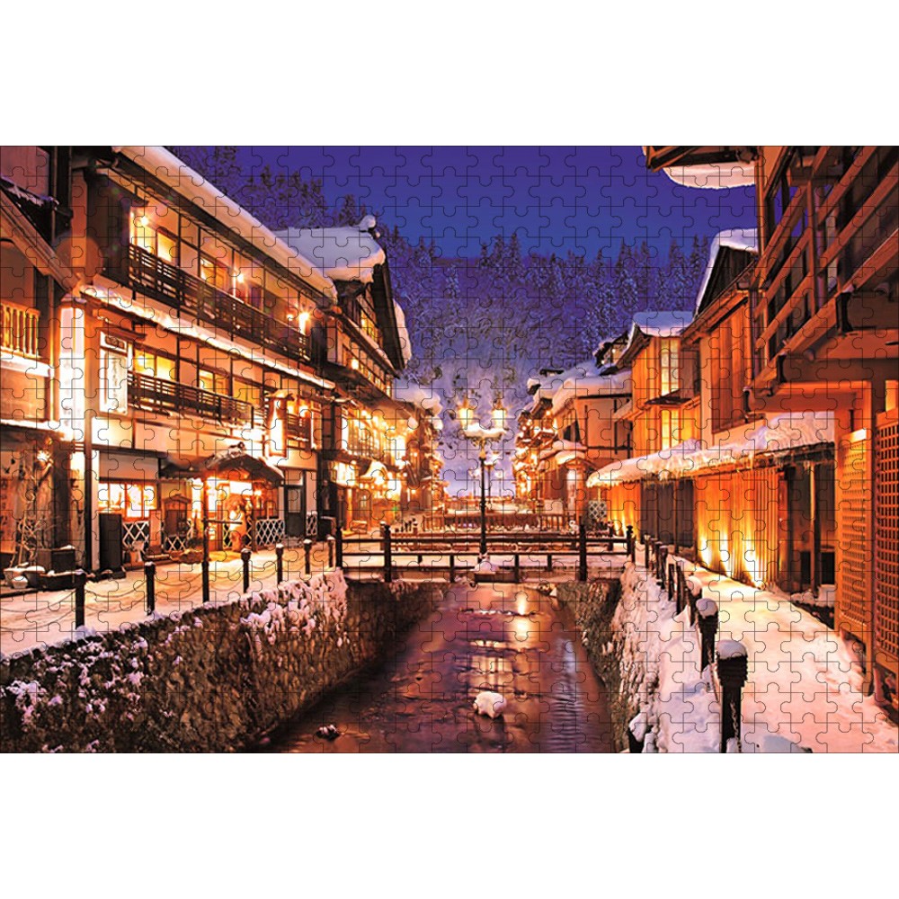 風景パズル 銀山温泉 500ピース 38×52cm 木製 ジグソーパズル