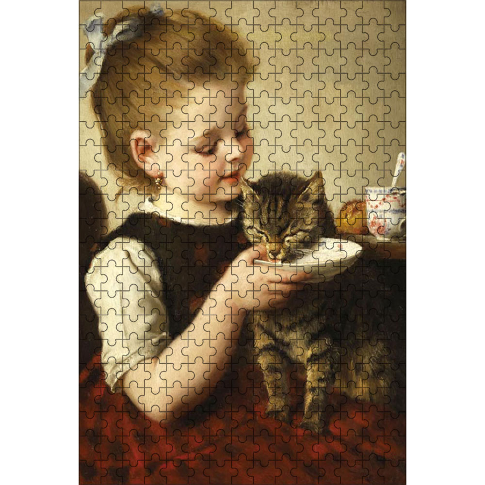 シュルツァ ミルクを飲む猫 300ピース 28×40cm 木製