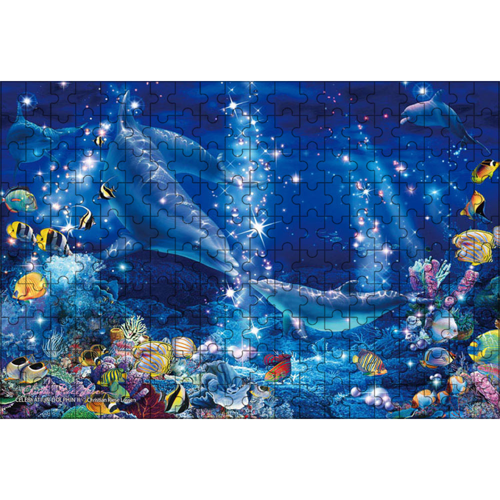 ラッセン セレブレーション ドルフィン 200ピース 25×35cm 木製 ジグソーパズル