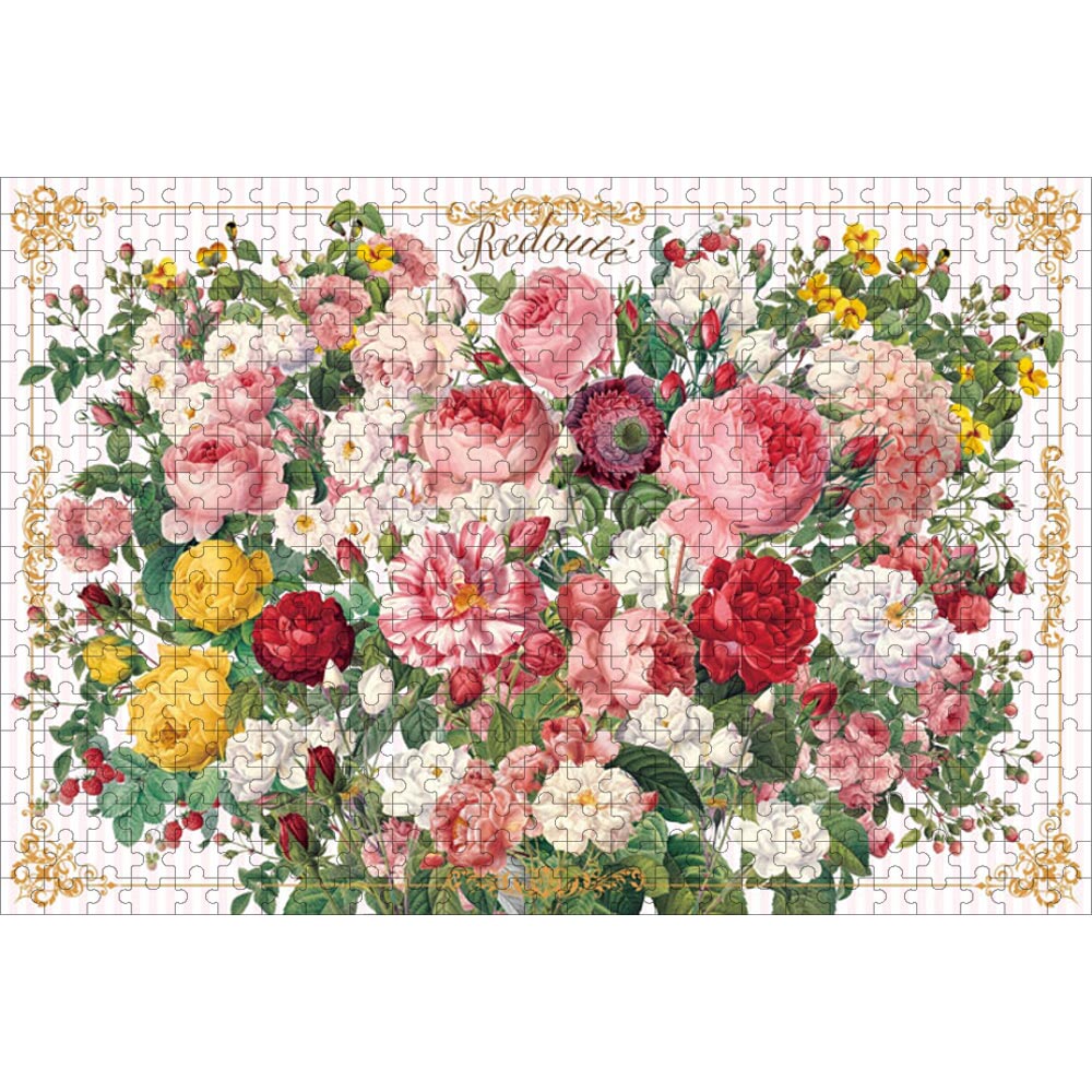 ルドゥーテ 花のブーケ ジグソーパズル 500ピース 38×52cm 木製