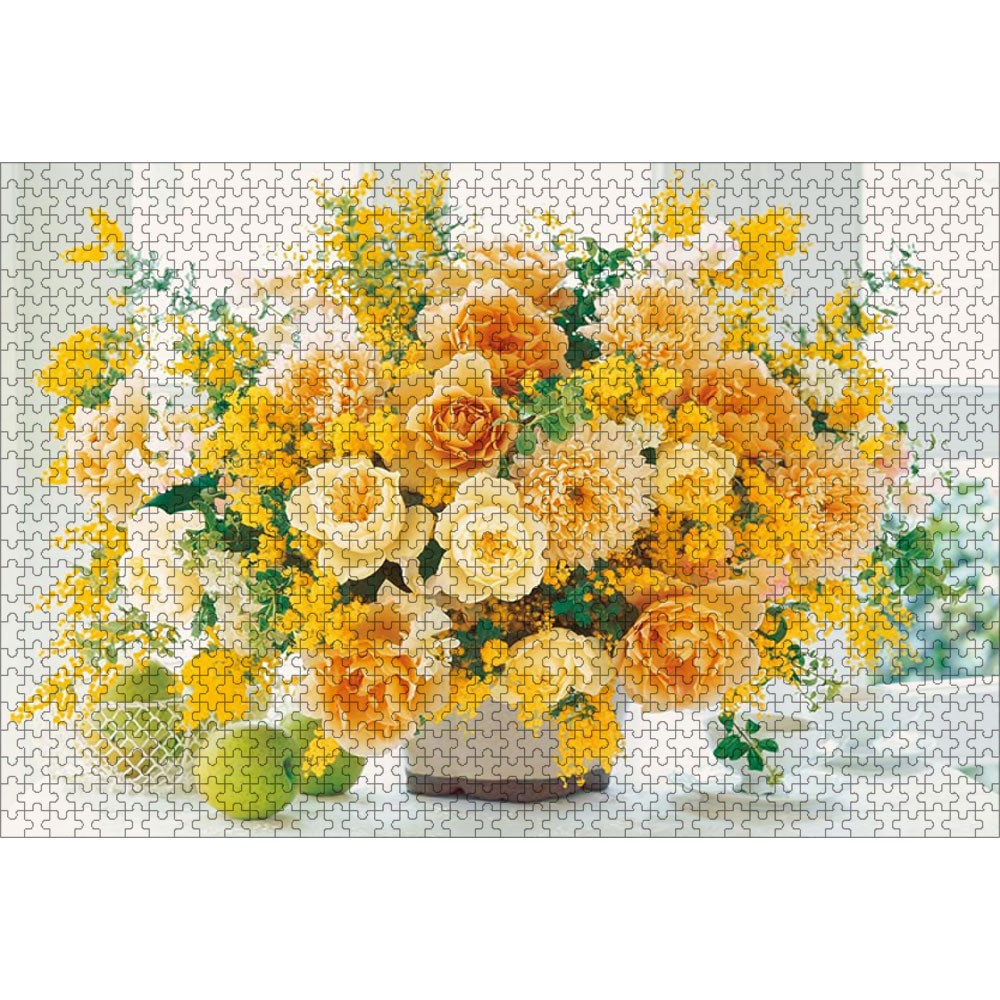 ジグソーパズル 1000ピース フラワー イエロー フラワーアレンジメント 50×75cm