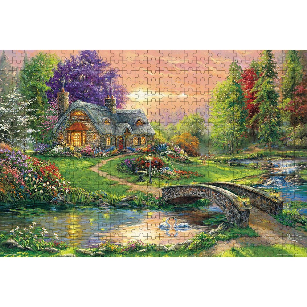 T.キンケード 幸せを紡ぐコテージ ジグソーパズル 500ピース 38×52cm