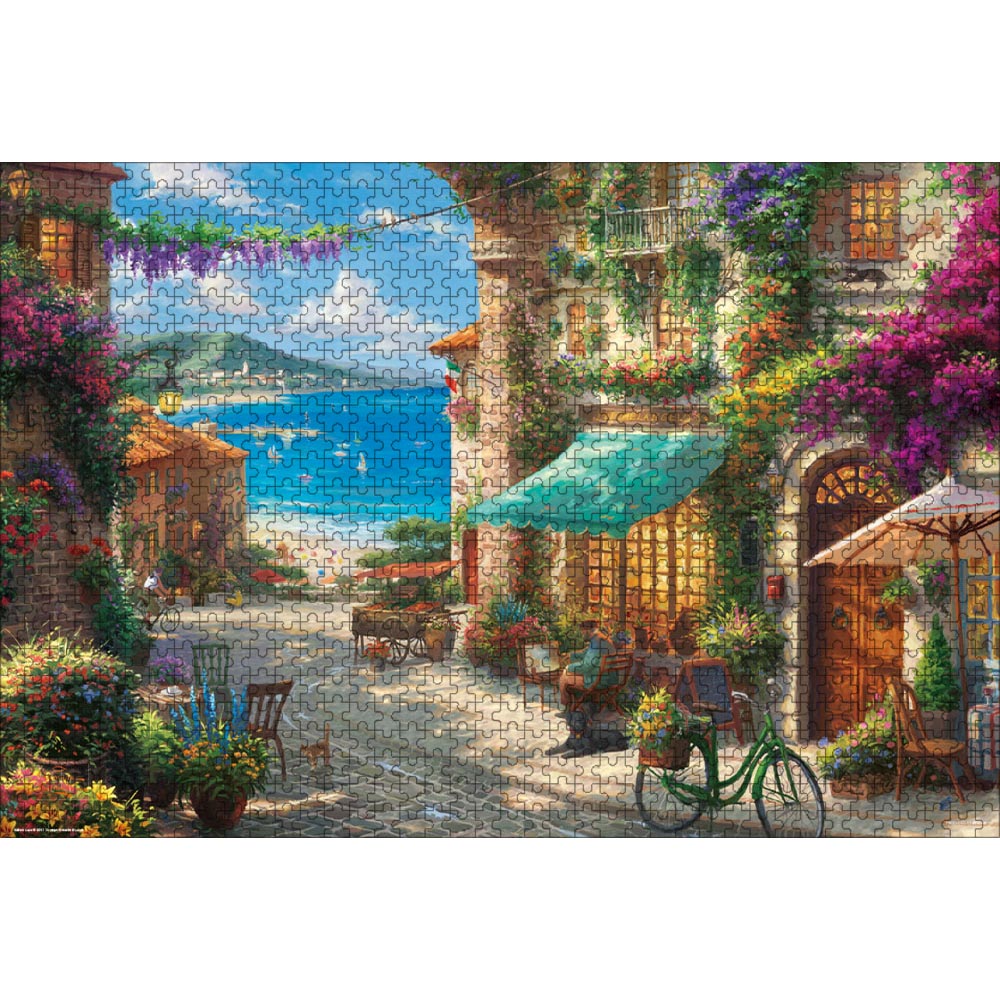 シチリアの花咲くカフェ ジグソーパズル 1000ピース 50×75cm