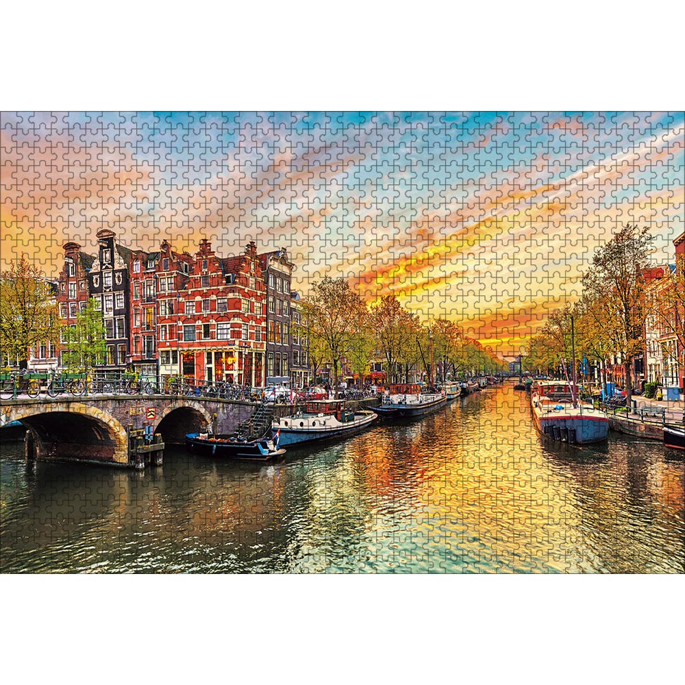 ジグソーパズル 夕暮れの美しい街並 1000ピース 50×75cm