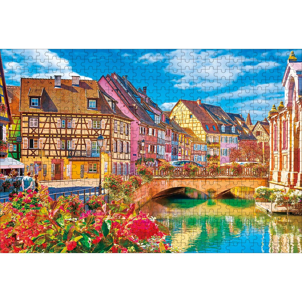 ジグソーパズル 世界の風景 コルマールの花咲く街並(フランス) 500ピース 38×52cm