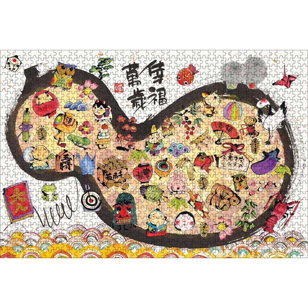 ジグソーパズル みき ゆうせき 福々ひょうたん 1000ピース 50×75cm