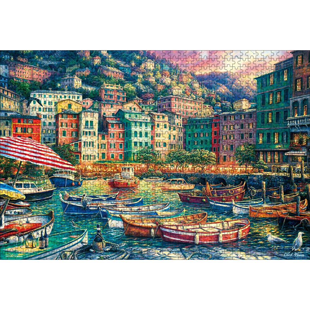 ジグソーパズル 夕暮れの美しい港 1000ピース 50×75cm
