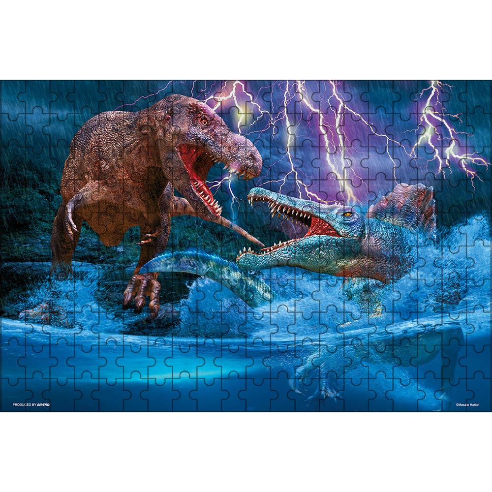 水中からの猛攻撃 ティラノサウルス VS スピノサウルス 200ピース 25×35cm ジグソーパズル