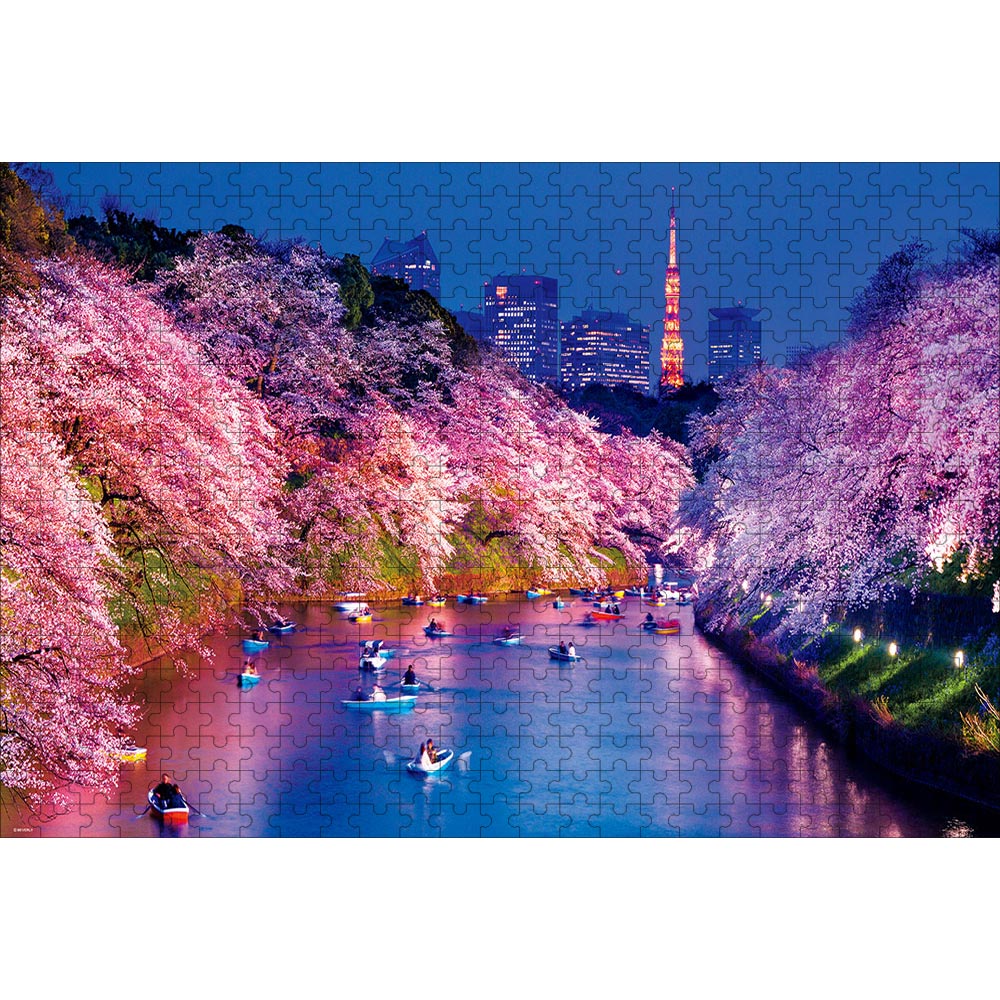 ジグソーパズル 東京夜景 千鳥ヶ淵の夜桜 500 ピース 38×52cm