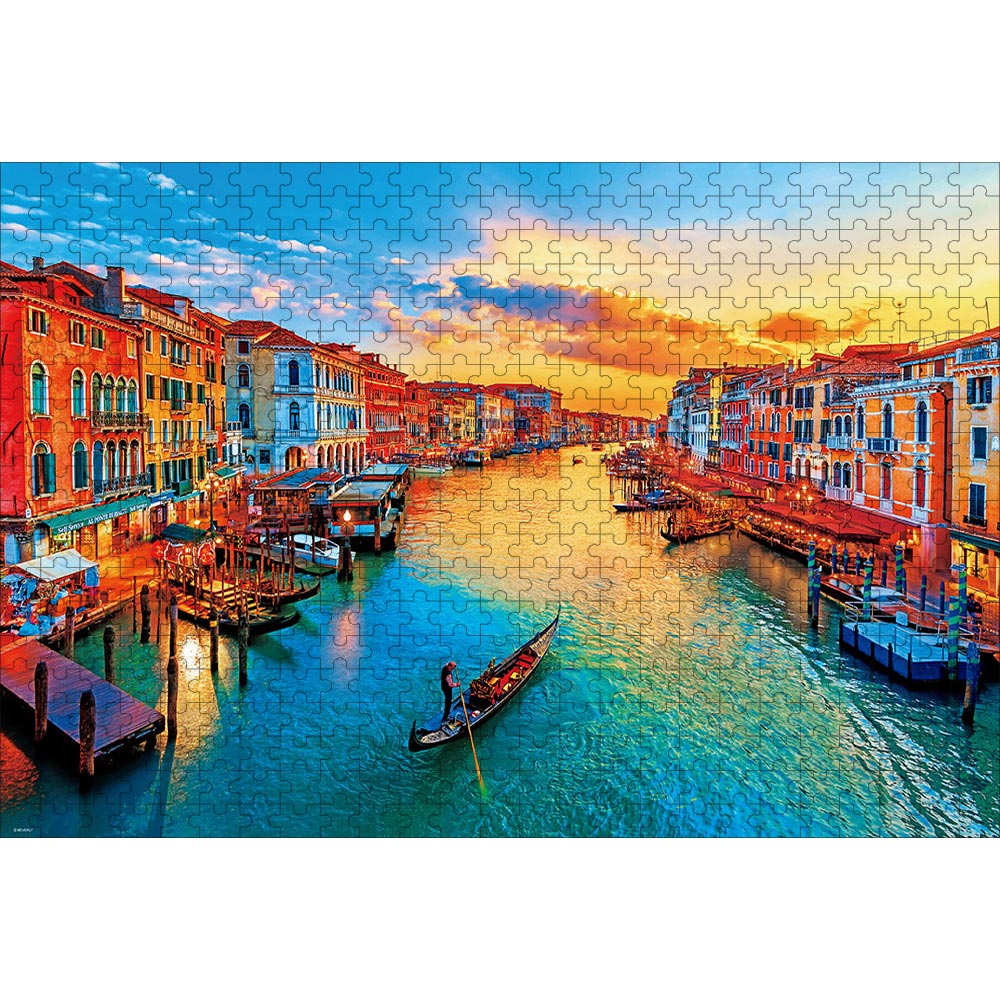 ジグソーパズル イタリア 500ピース 夕陽に染まるヴェネツィア 38×52cm