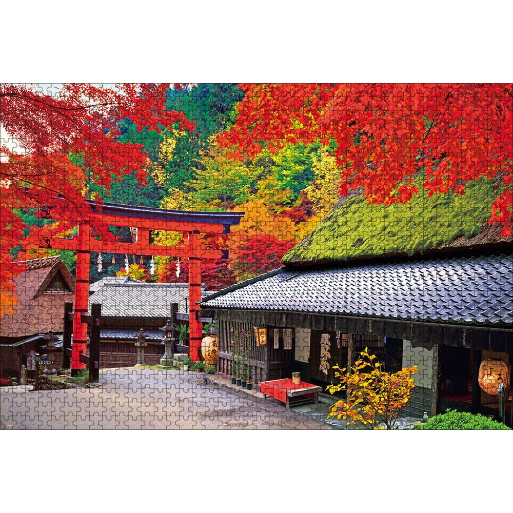 ジグソーパズル 1000ピース 京都 秋に染まる京茶屋 50×75cm