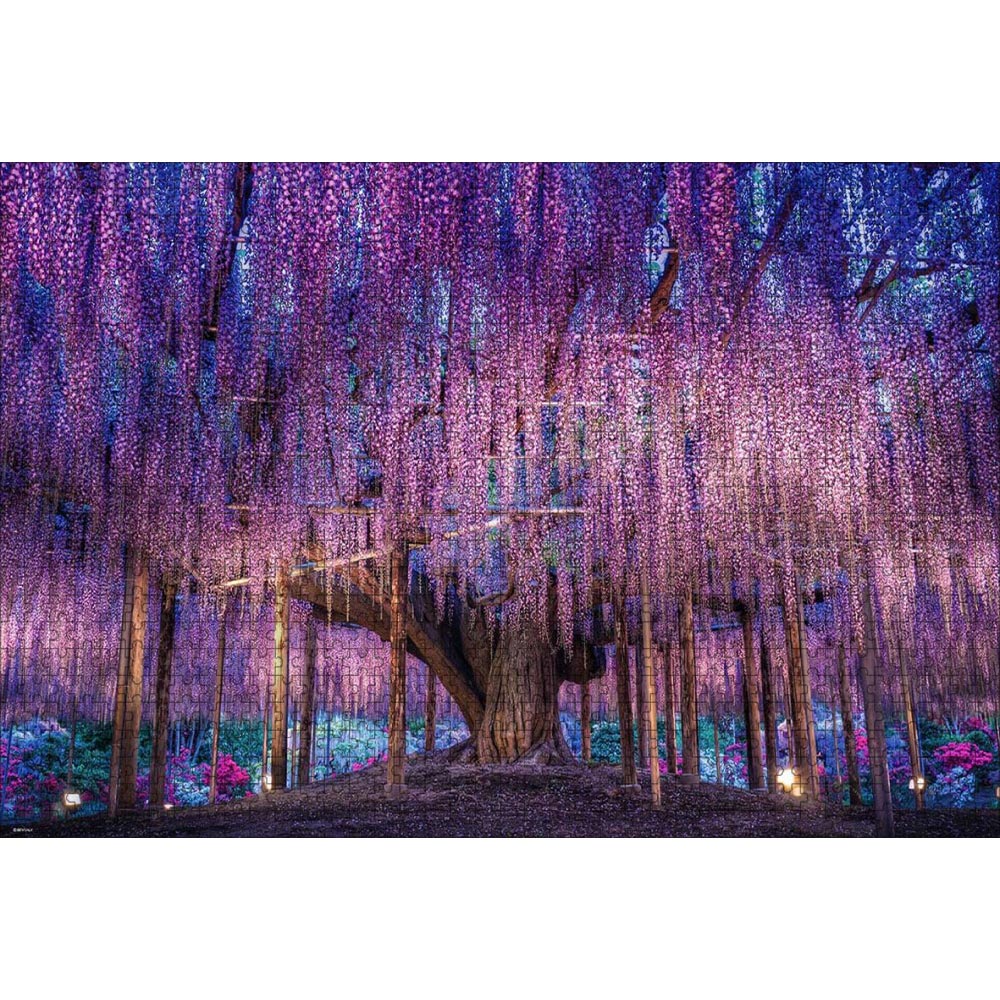 紫色 ジグソーパズル 藤花幻想 1000ピース 50×75cm
