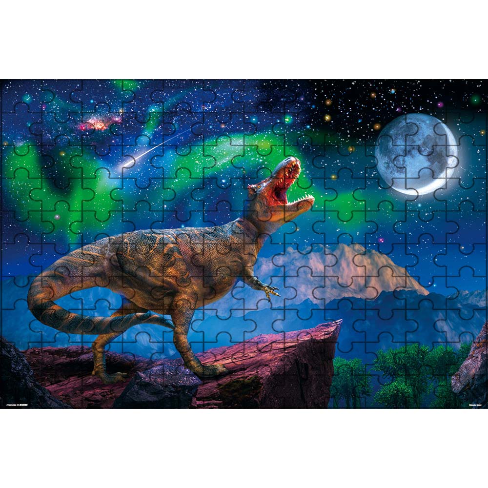 恐竜 パズル 4歳 星月夜のティラノサウルス 120ピース 20×25cm