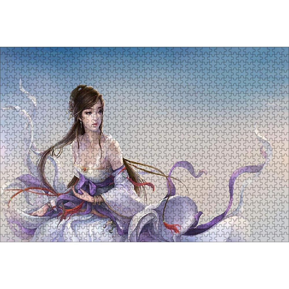 中国の古代の白い美し ジグソーパズル 1000ピース 50×75cm