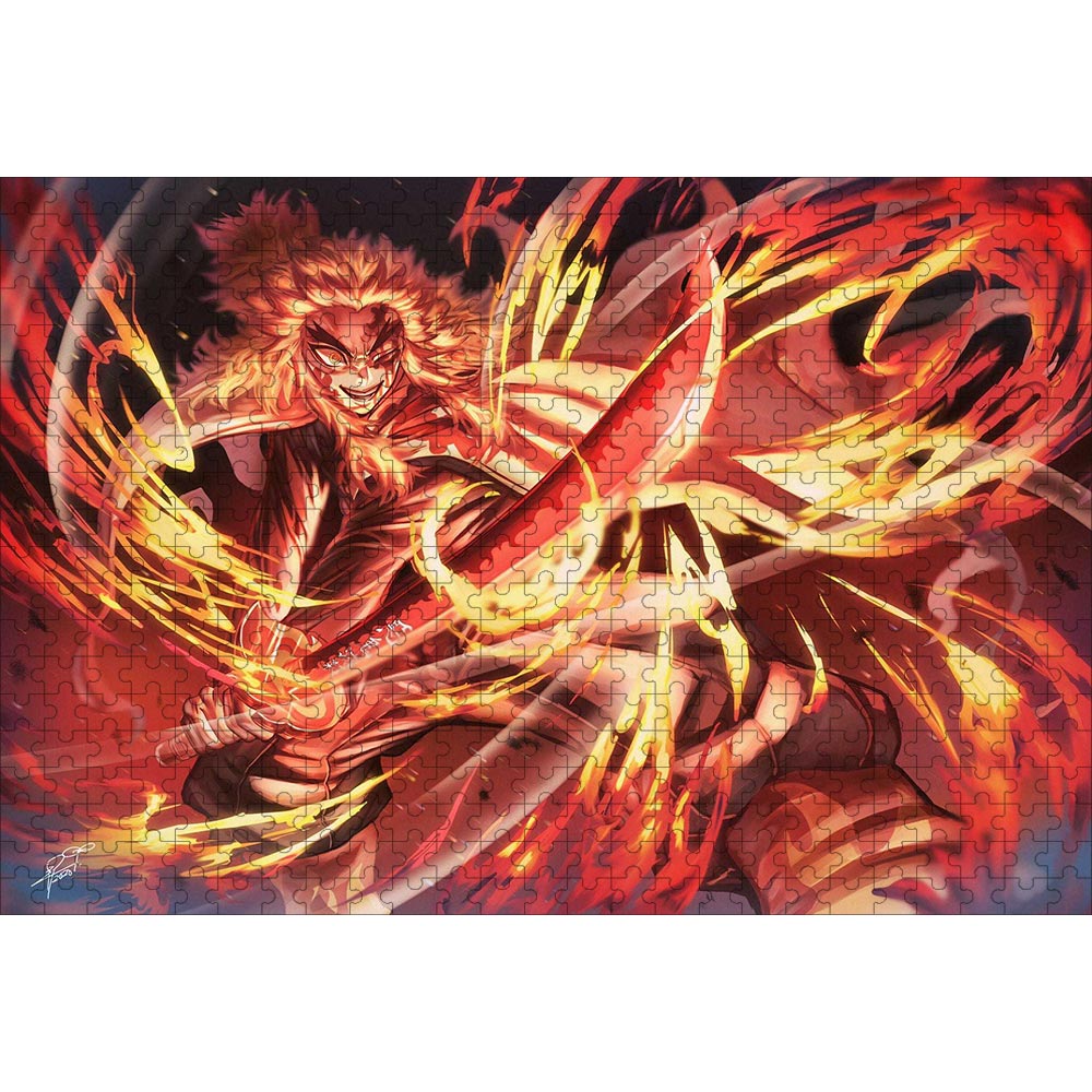 鬼滅の刃 パズル キッズ 鬼殺隊 煉獄杏寿郎 初心者向け ギフト 500ピース 38×52cm